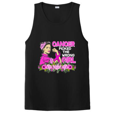 Breast Cancer Awareness Cancer Picked The Wrong Girl Warrior PosiCharge Competitor Tank