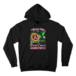 Breast Cancer Awareness Hummingbird Sunflower Hoodie