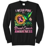 Breast Cancer Awareness Hummingbird Sunflower Sweatshirt