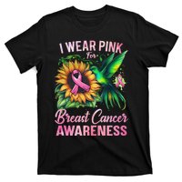 Breast Cancer Awareness Hummingbird Sunflower T-Shirt