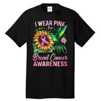 Breast Cancer Awareness Hummingbird Sunflower Tall T-Shirt