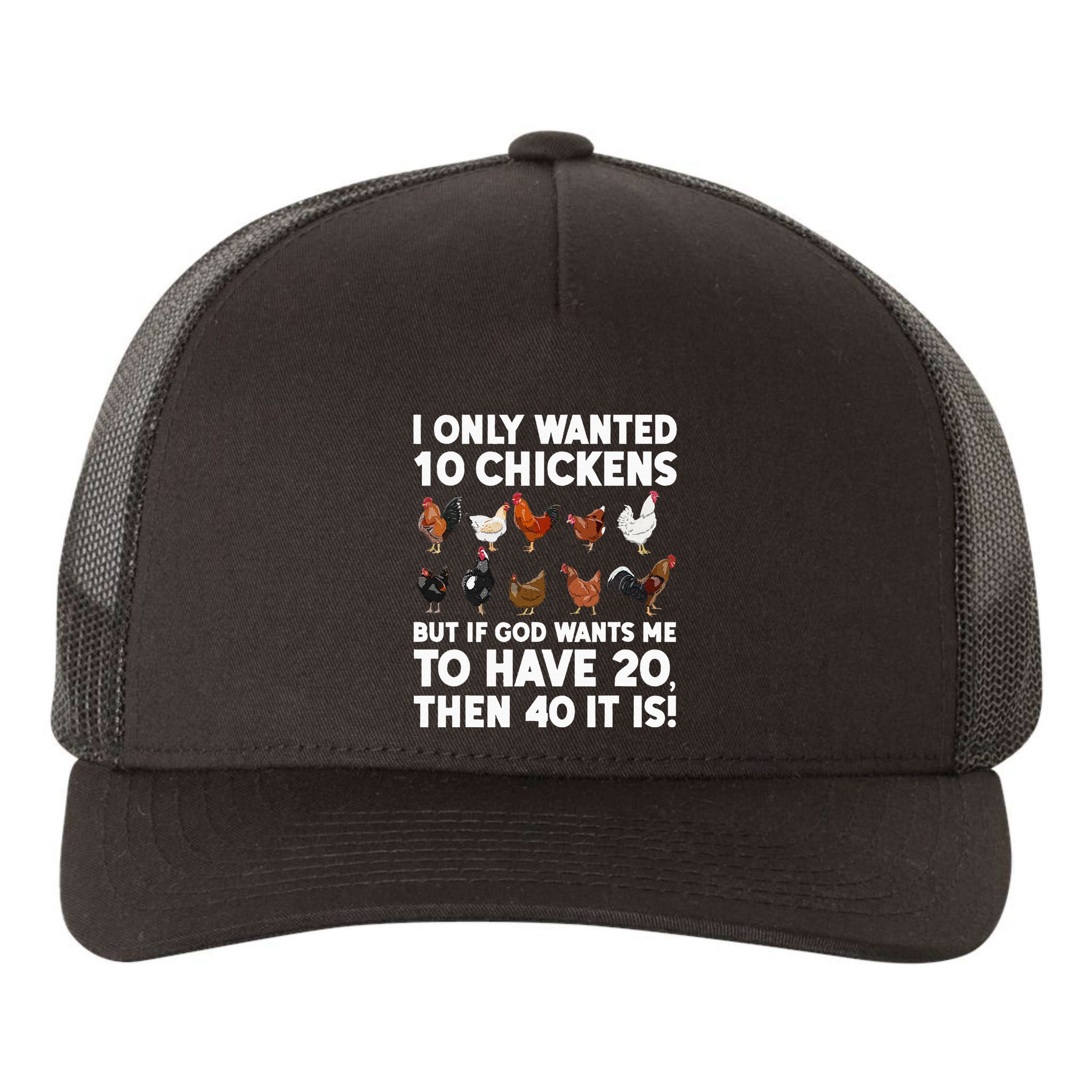 Best Chicken Art Poultry Themed Chicken Farmer Yupoong Adult 5-Panel Trucker Hat