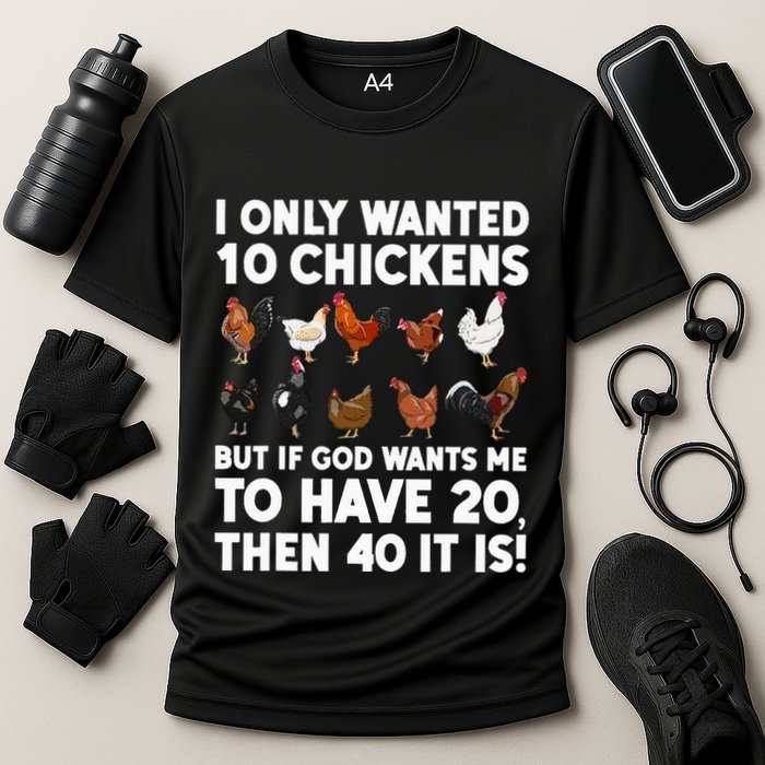 Best Chicken Art Poultry Themed Chicken Farmer Cooling Performance Crew T-Shirt