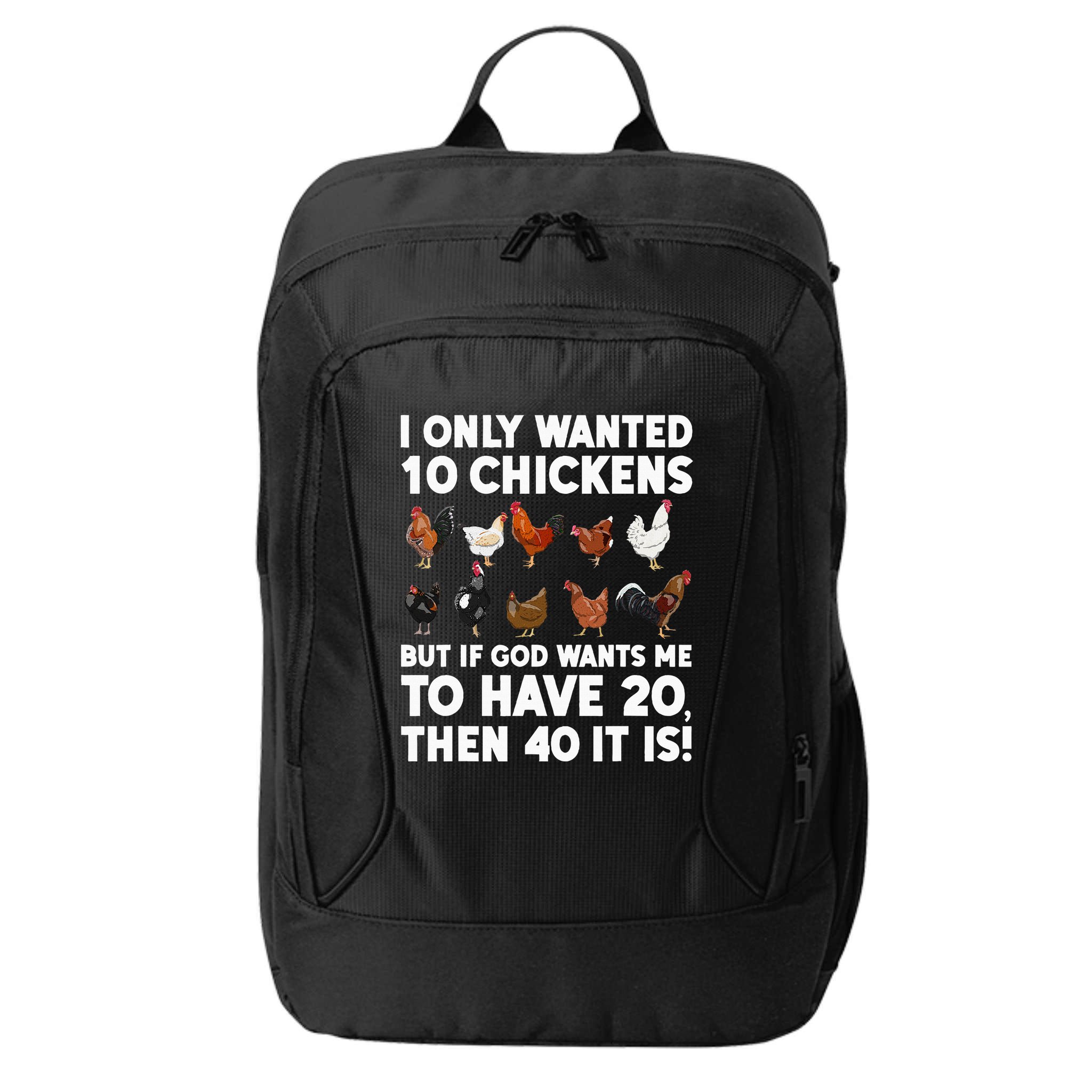 Best Chicken Art Poultry Themed Chicken Farmer City Backpack