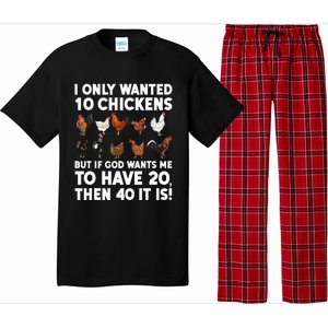 Best Chicken Art Poultry Themed Chicken Farmer Pajama Set