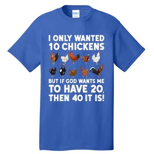 Best Chicken Art Poultry Themed Chicken Farmer Tall T-Shirt