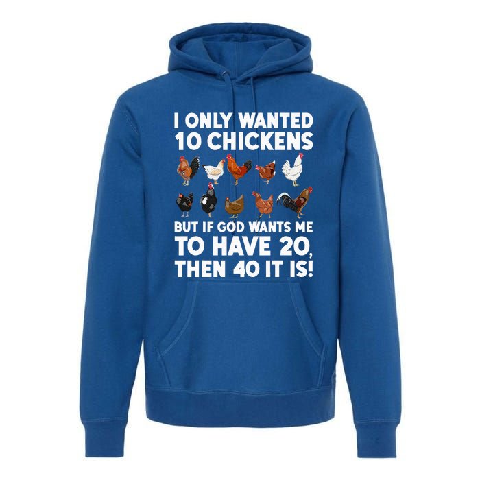 Best Chicken Art Poultry Themed Chicken Farmer Premium Hoodie