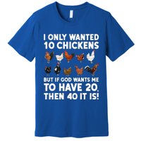 Best Chicken Art Poultry Themed Chicken Farmer Premium T-Shirt