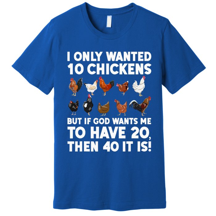 Best Chicken Art Poultry Themed Chicken Farmer Premium T-Shirt