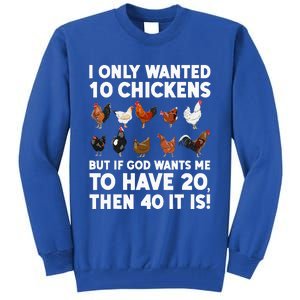 Best Chicken Art Poultry Themed Chicken Farmer Tall Sweatshirt