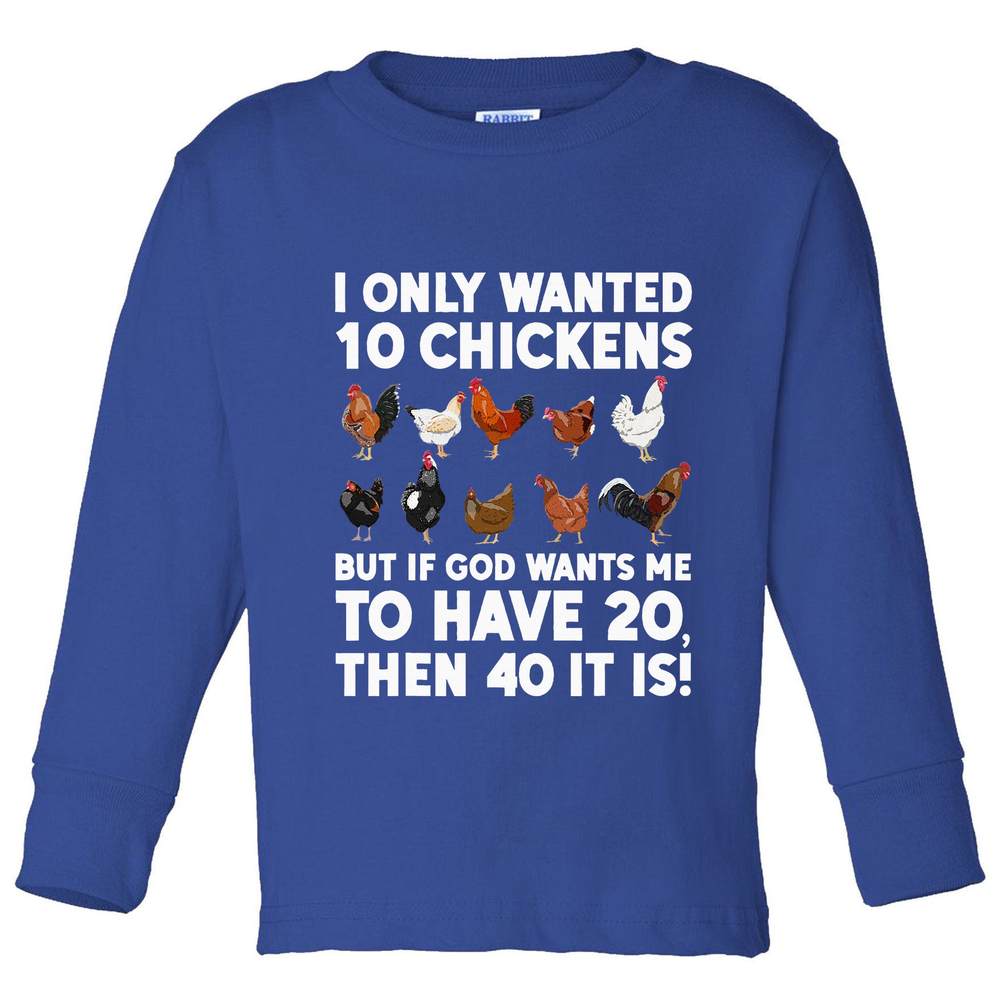 Best Chicken Art Poultry Themed Chicken Farmer Toddler Long Sleeve Shirt