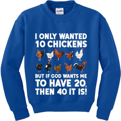 Best Chicken Art Poultry Themed Chicken Farmer Kids Sweatshirt
