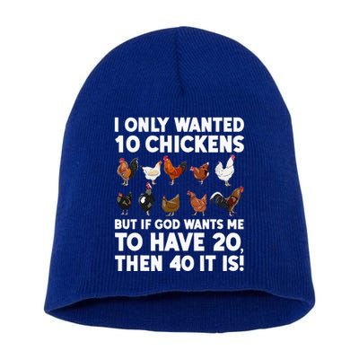 Best Chicken Art Poultry Themed Chicken Farmer Short Acrylic Beanie