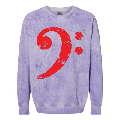 Bass Clef Antique Red Bass Players Colorblast Crewneck Sweatshirt