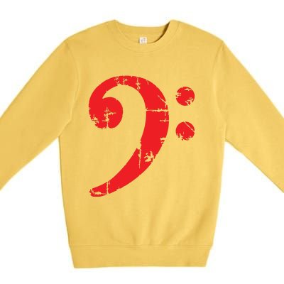 Bass Clef Antique Red Bass Players Premium Crewneck Sweatshirt