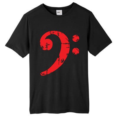 Bass Clef Antique Red Bass Players Tall Fusion ChromaSoft Performance T-Shirt