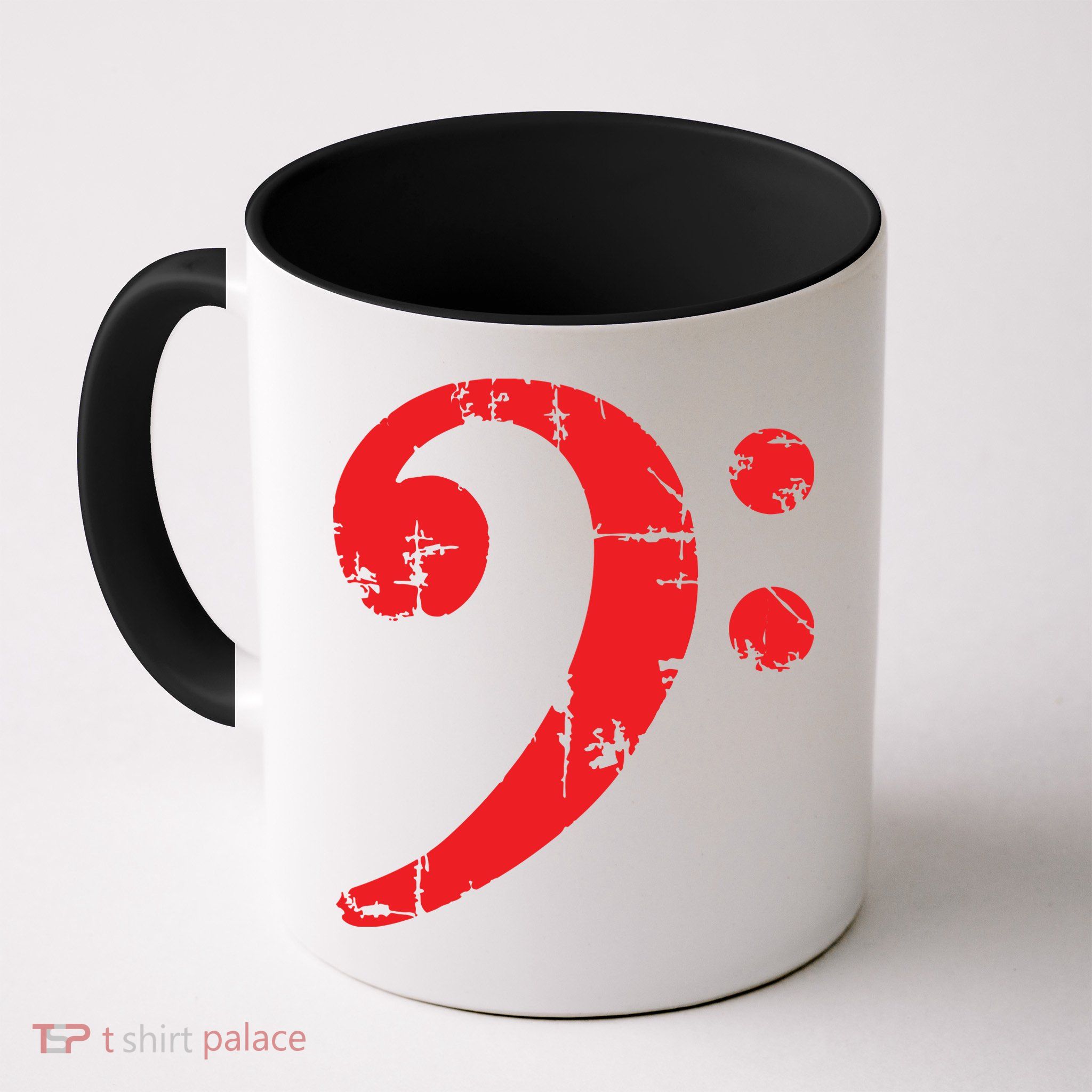 Bass Clef Antique Red Bass Players Mug