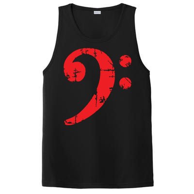 Bass Clef Antique Red Bass Players PosiCharge Competitor Tank