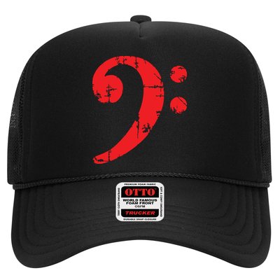 Bass Clef Antique Red Bass Players Trucker Hat