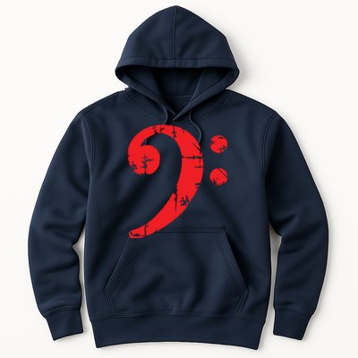 Bass Clef Antique Red Bass Players Hoodie