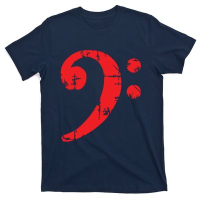 Bass Clef Antique Red Bass Players T-Shirt