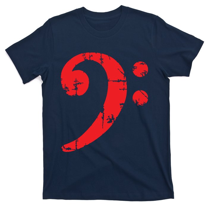 Bass Clef Antique Red Bass Players T-Shirt