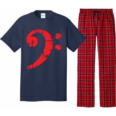 Bass Clef Antique Red Bass Players Pajama Set