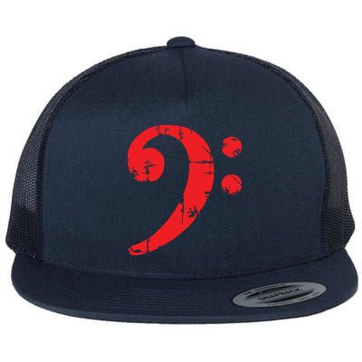 Bass Clef Antique Red Bass Players Flatbill Hat