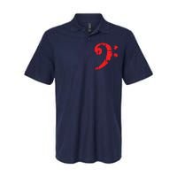 Bass Clef Antique Red Bass Players Softstyle Adult Sport Polo