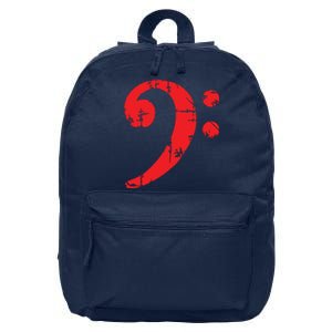 Bass Clef Antique Red Bass Players 16 in Basic Backpack