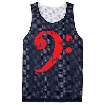 Bass Clef Antique Red Bass Players Mesh Reversible Basketball Jersey Tank