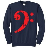 Bass Clef Antique Red Bass Players Tall Sweatshirt