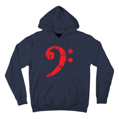 Bass Clef Antique Red Bass Players Tall Hoodie