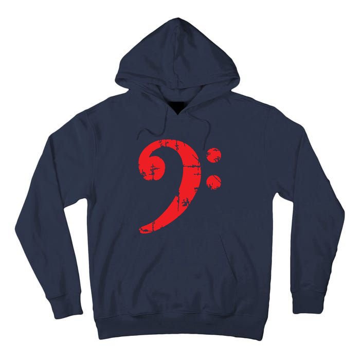 Bass Clef Antique Red Bass Players Tall Hoodie