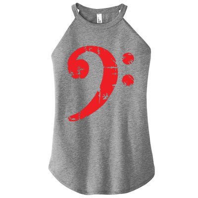 Bass Clef Antique Red Bass Players Women’s Perfect Tri Rocker Tank