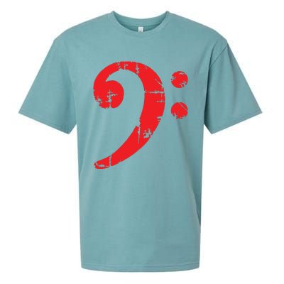 Bass Clef Antique Red Bass Players Sueded Cloud Jersey T-Shirt