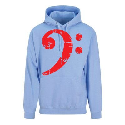 Bass Clef Antique Red Bass Players Unisex Surf Hoodie