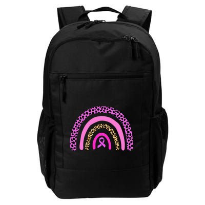 Breast Cancer Awareness Rainbow Leopard Design Backpack