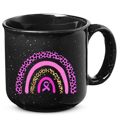 Breast Cancer Awareness Rainbow Leopard Design 15oz Campfire Ceramic Mug