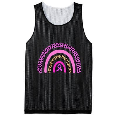 Breast Cancer Awareness Rainbow Leopard Design Mesh Reversible Basketball Jersey Tank
