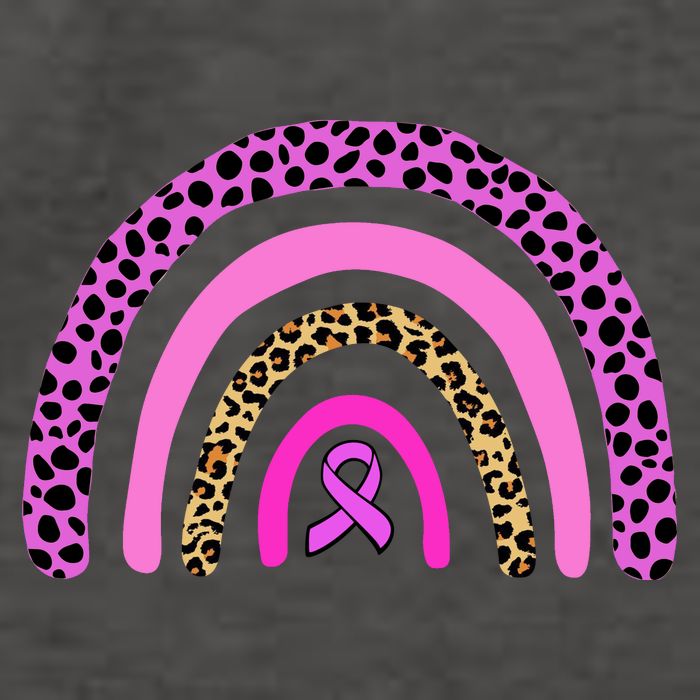 Breast Cancer Awareness Rainbow Leopard Design Vector Backpack