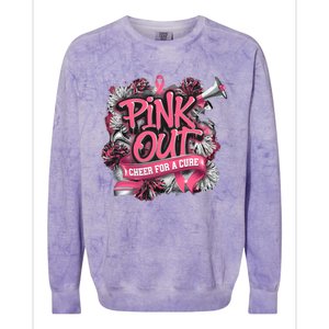 Breast Cancer Awareness Cheer In October Colorblast Crewneck Sweatshirt