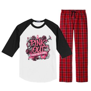 Breast Cancer Awareness Cheer In October Raglan Sleeve Pajama Set