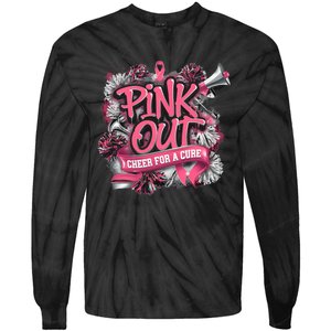 Breast Cancer Awareness Cheer In October Tie-Dye Long Sleeve Shirt