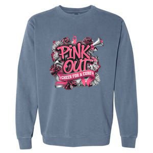 Breast Cancer Awareness Cheer In October Garment-Dyed Sweatshirt