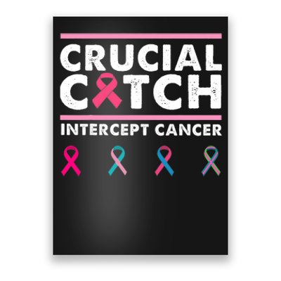 Breast Cancer Awareness Crucial A Catch Intercept Cancer Poster