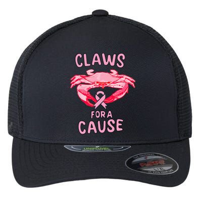 Breast Cancer Awareness Claws For A Cause Crab Flexfit Unipanel Trucker Cap