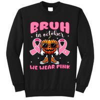 Breast Cancer Awareness For Halloween Pumpkin Sweatshirt