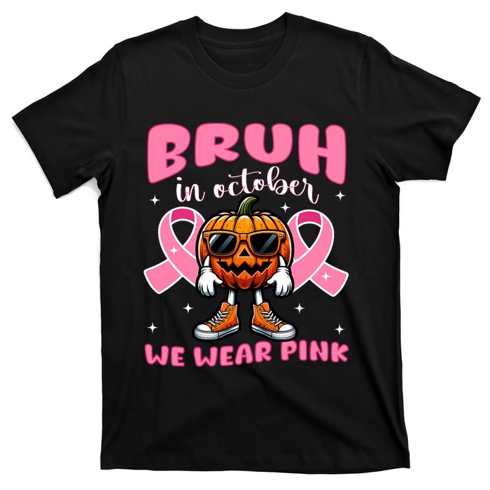 Breast Cancer Awareness For Halloween Pumpkin T-Shirt