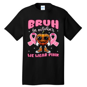 Breast Cancer Awareness For Halloween Pumpkin Tall T-Shirt